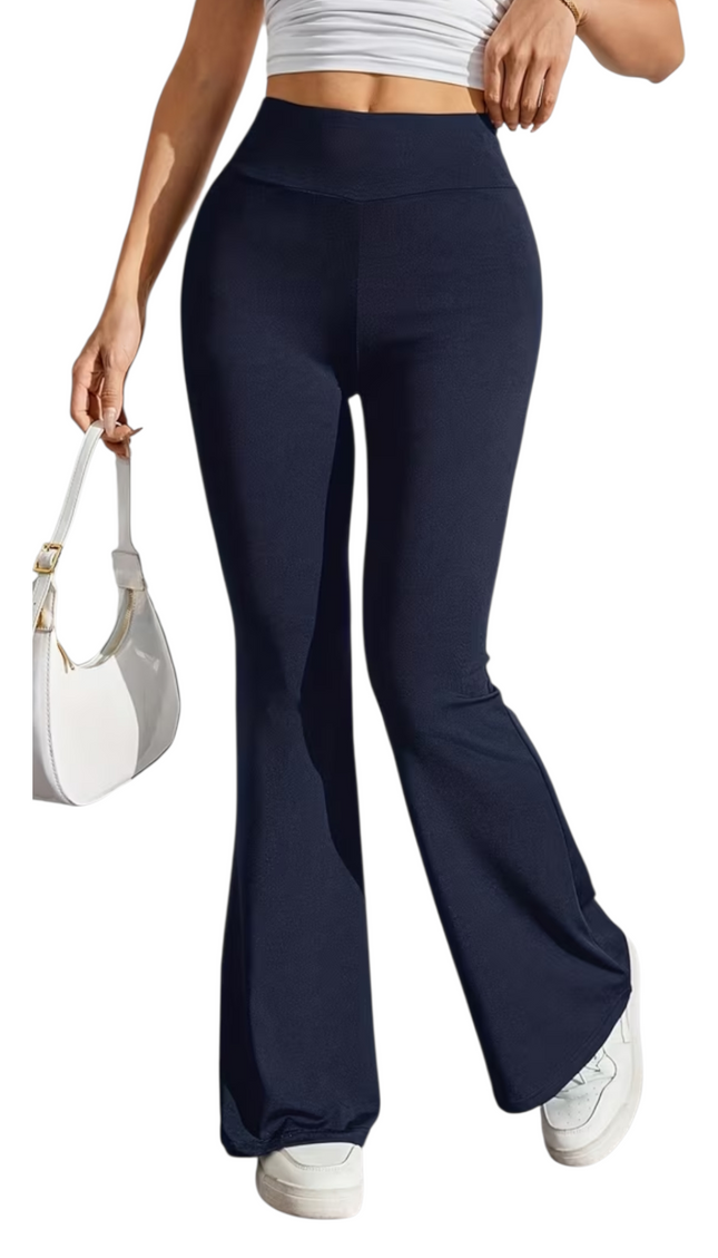 PANTALONI A ZAMPA BLU NOTTE