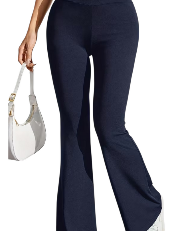 PANTALONI A ZAMPA BLU NOTTE