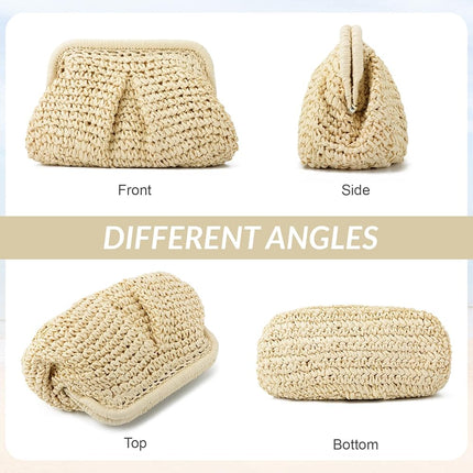 BORSA IN PAGLIA CHIARA