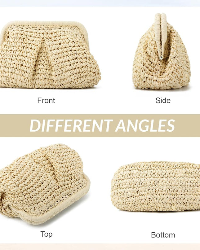 BORSA IN PAGLIA CHIARA