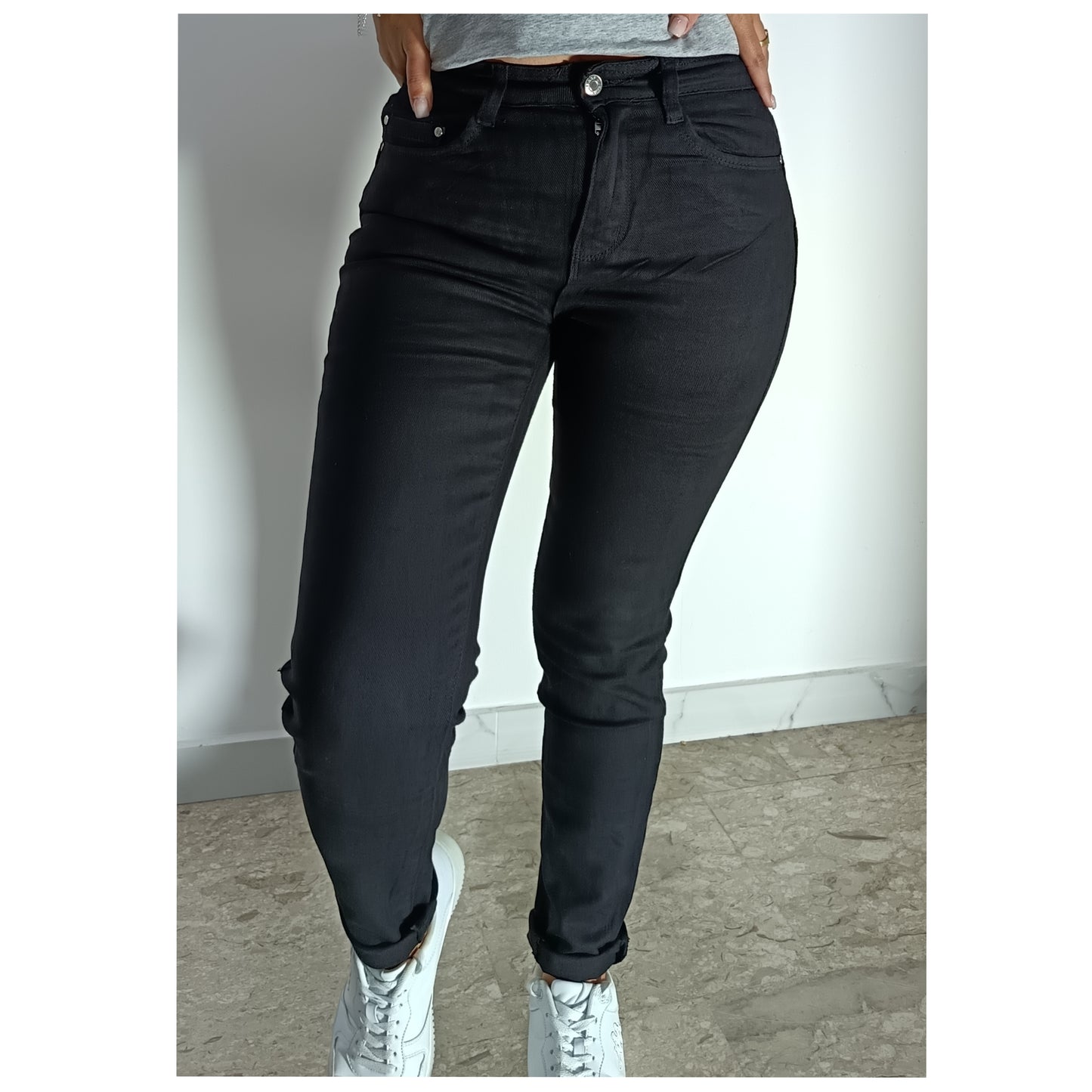 JEANS SKINNY NERO