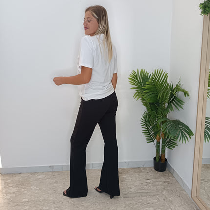 PANTALONI ZAMPA NERO