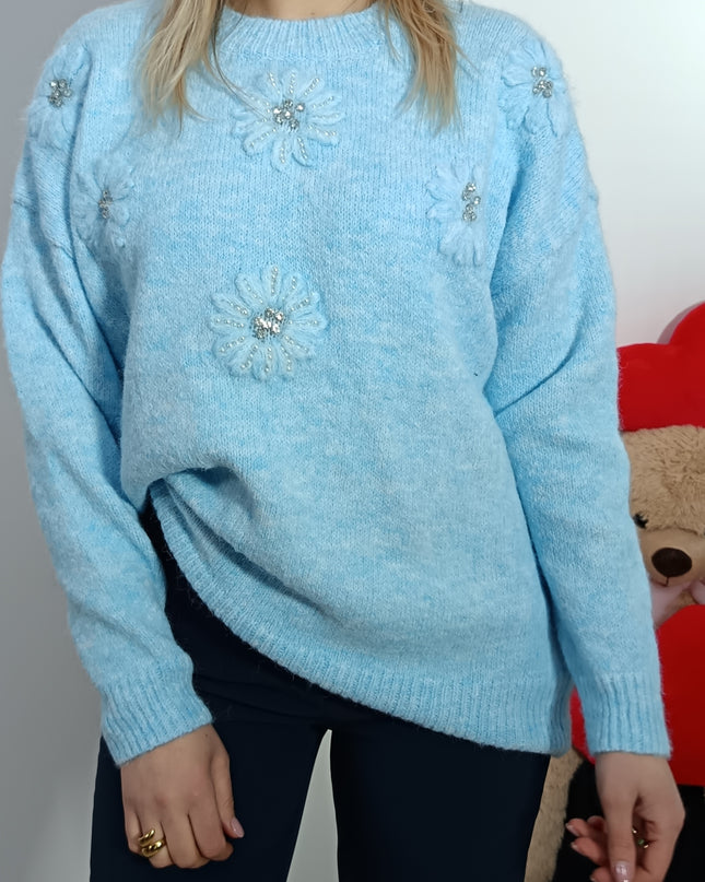 MAGLIA FLOOR AZZURRA