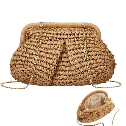 BORSA IN PAGLIA SCURA