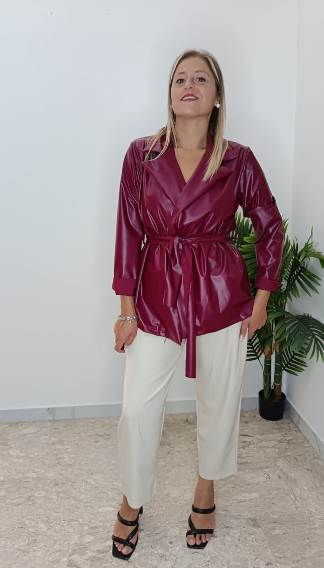 GIACCA SIMILPELLE VINACCIO  CON FUSCIACCA