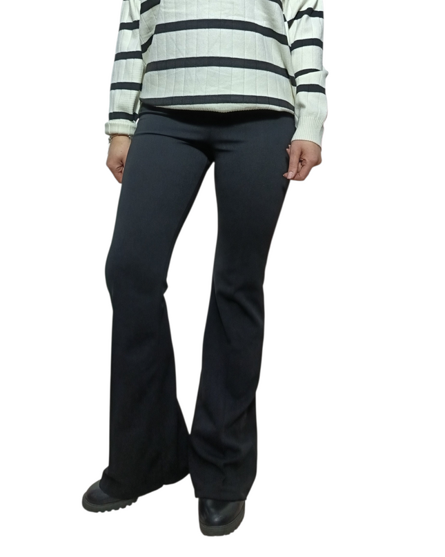 PANTALONI ZAMPA NERO