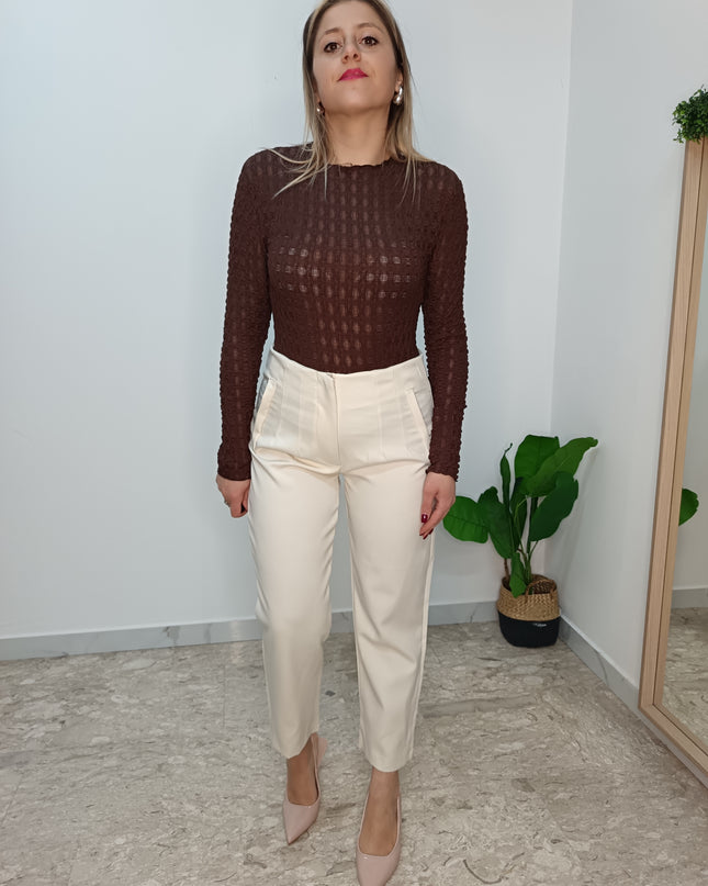 PANTALONI MODELLO ZARA CREMA