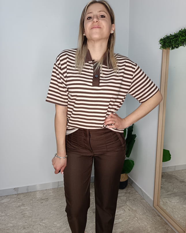 PANTALONI MODELLO ZARA MARRONI