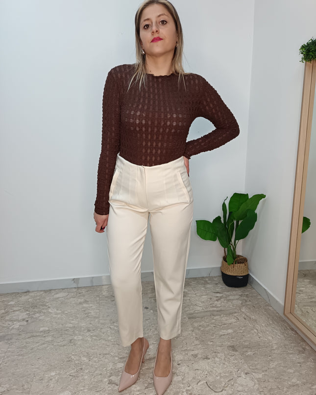 PANTALONI MODELLO ZARA CREMA