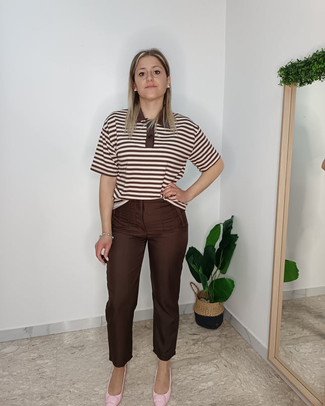 PANTALONI MODELLO ZARA MARRONI