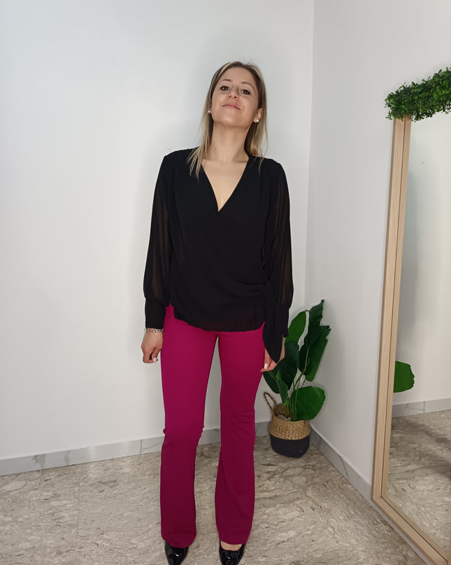 PANTALONI ZAMPA MAGENTA